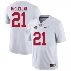 NCAA Men's Alabama Crimson Tide #21 Jase McClellan Stitched College 2020 Nike Authentic White Football Jersey HD17O73VK